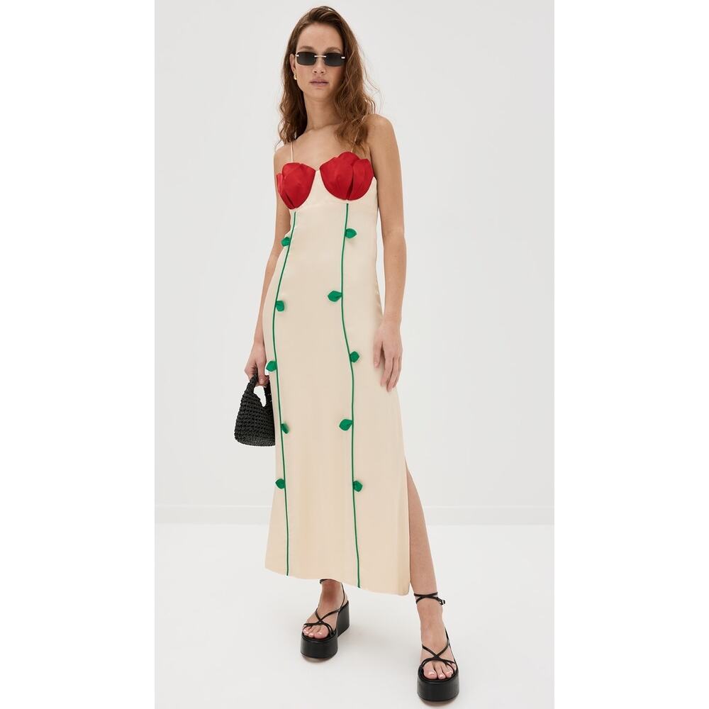 NWT Farm Rio Rose-Shaped Bodice Sleeveless Maxi Dress Size XXS - Picture 3 of 13